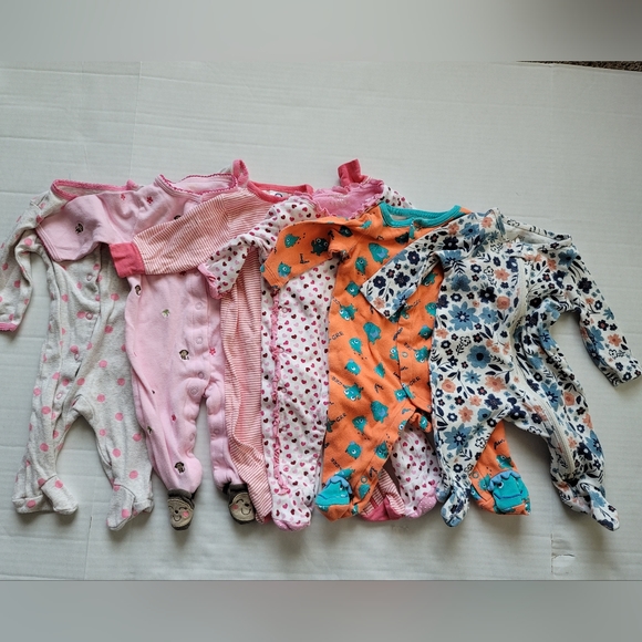 Carter's Pajamas 3 Months Baby Girls Footed Pajamas Poshmark